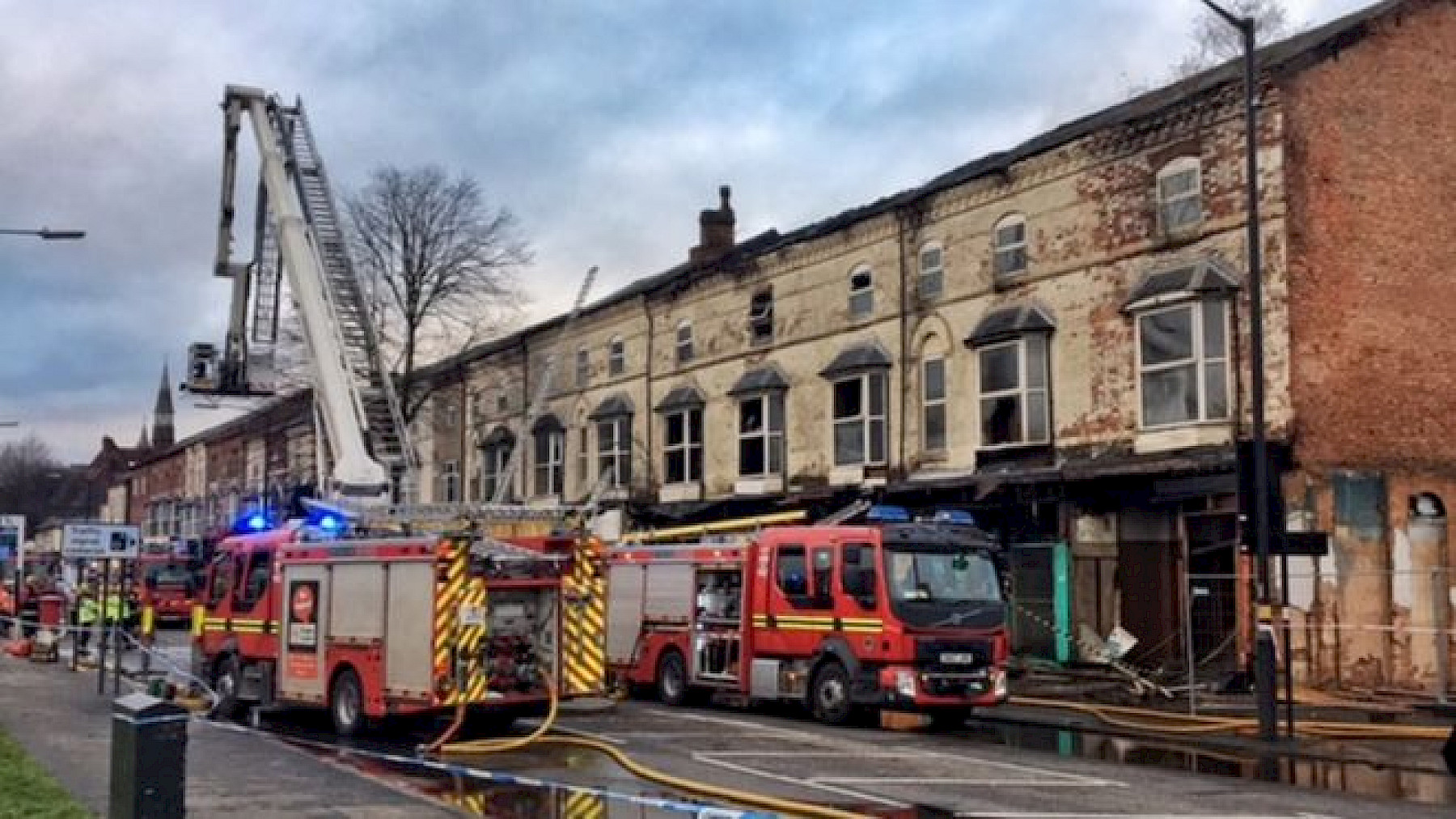 Fire breaks out in shops and flats on Stratford Road, Birmingham image